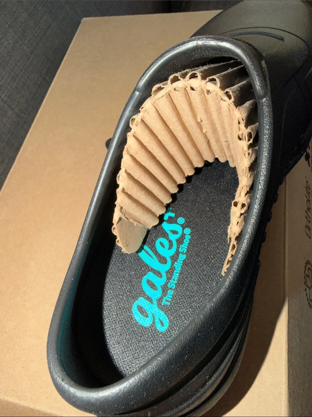 Gales The standing shoe Men's/Womens Black Slip-On Work Clogs